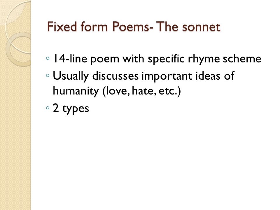 Be a Poet, Write a Sonnet